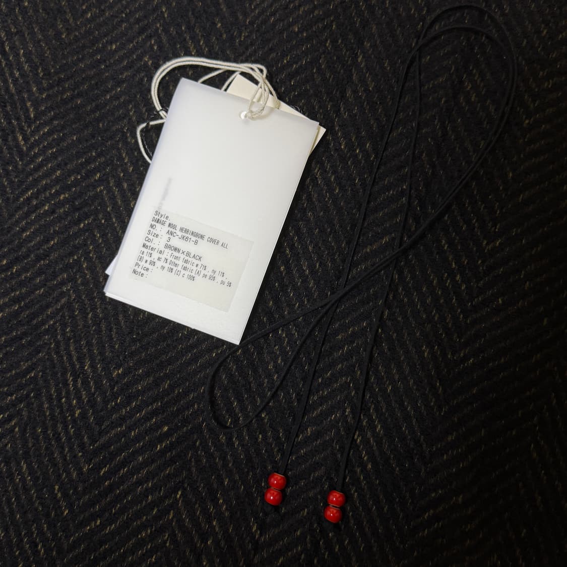[3]안셀름 울 헤링본 커버올 브라운/블랙 상품이미지3
