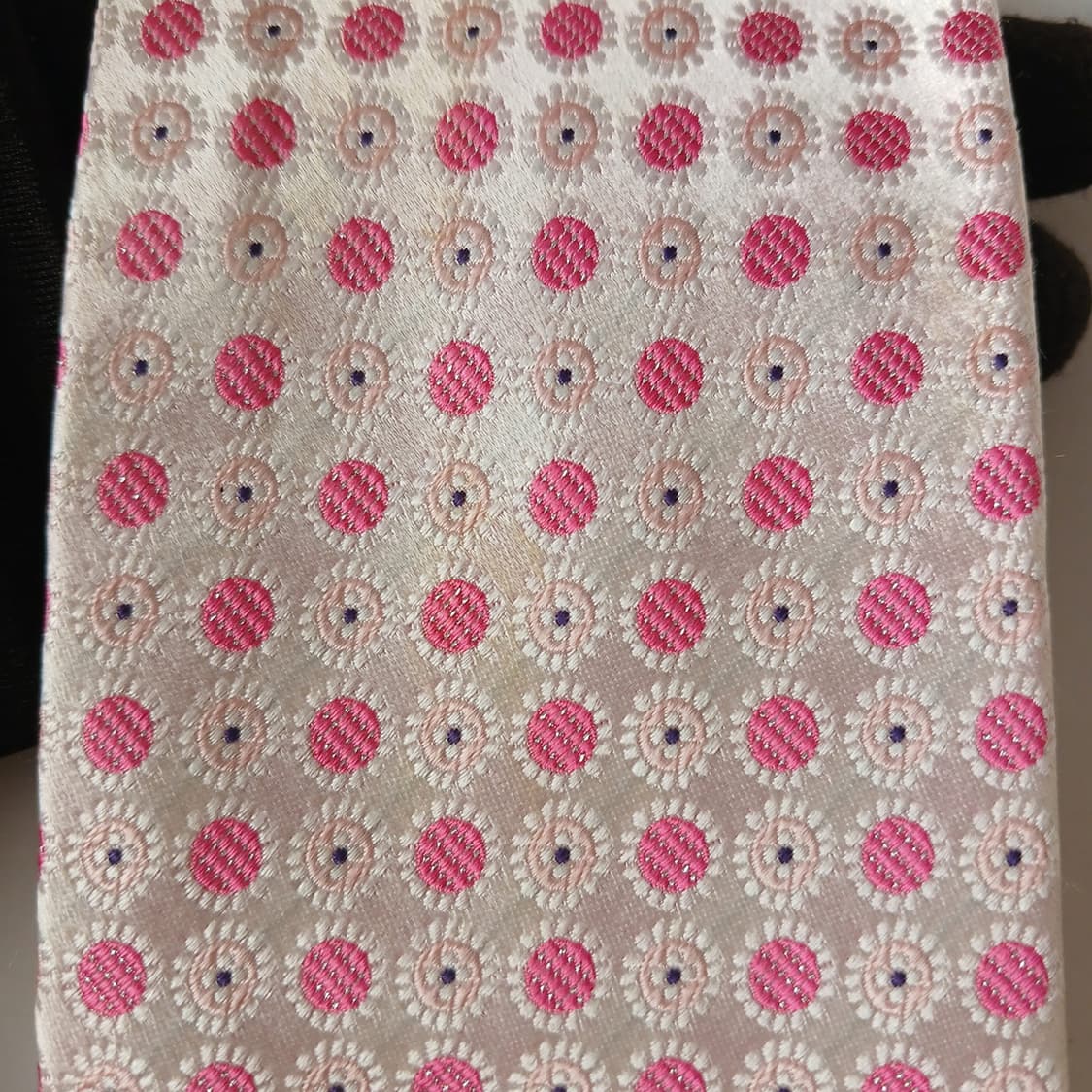 니나리치 실크 플라워 자수 패턴 넥타이 9.4cm A등급 A19889 상품이미지6