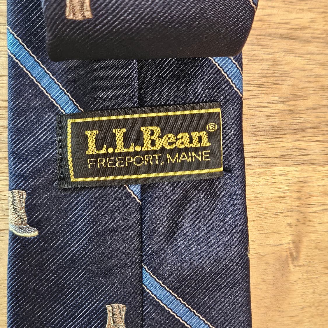 90s 엘엘빈 덕부츠 자수 넥타이 상품이미지5