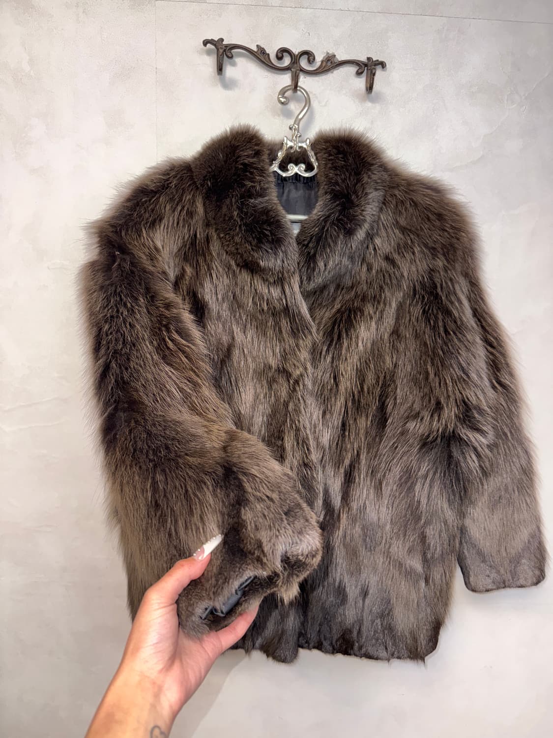 SAGA FOX ash brown fox fur coat jacket  상품이미지2