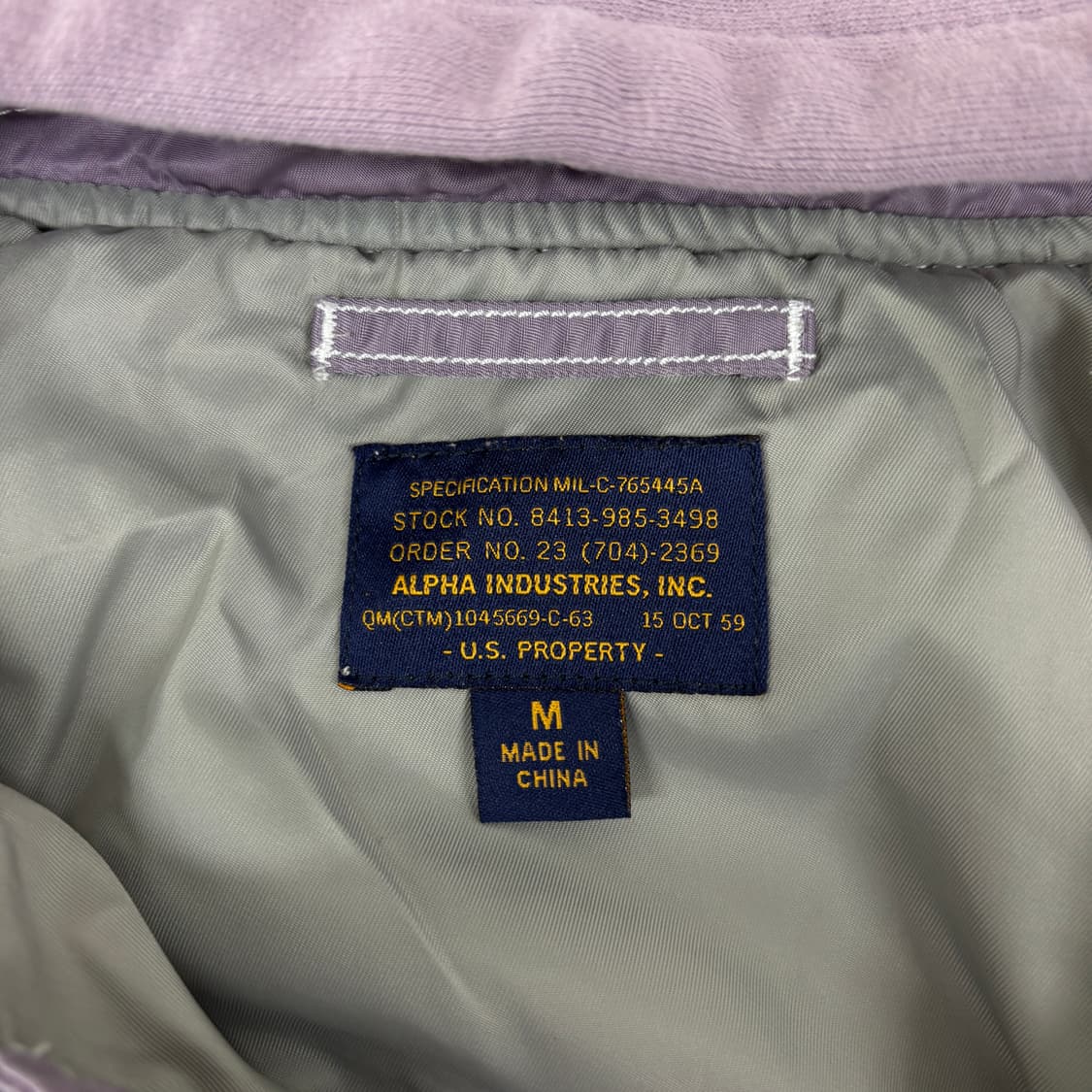 알파 인더스트리 CWU 45/P 플라이트 자켓 상품이미지8