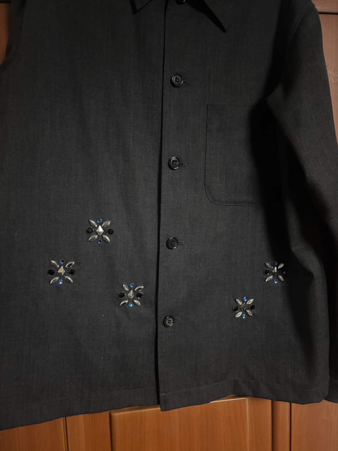 [46]MASU 24FW STUD SHIRT GREY 상품이미지2