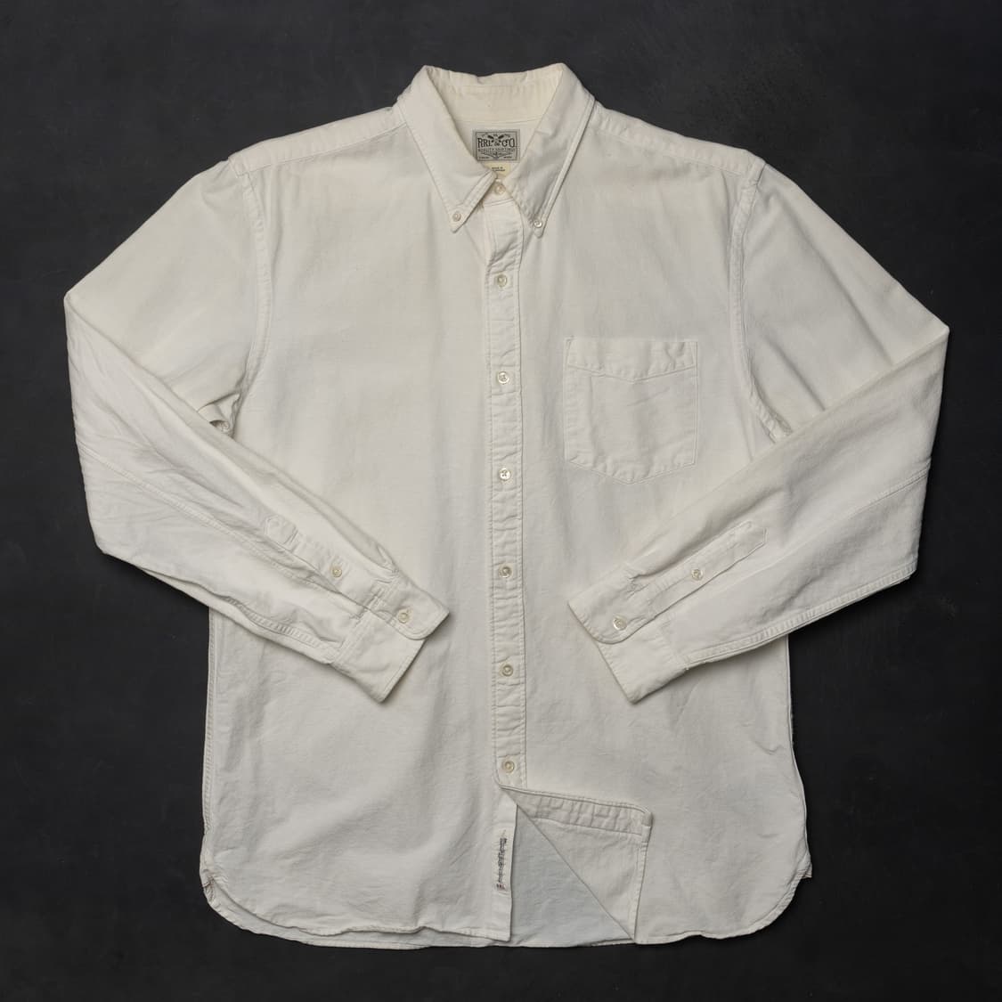 RRL 더블알엘 화이트 버튼다운 셔츠 L 상품이미지1