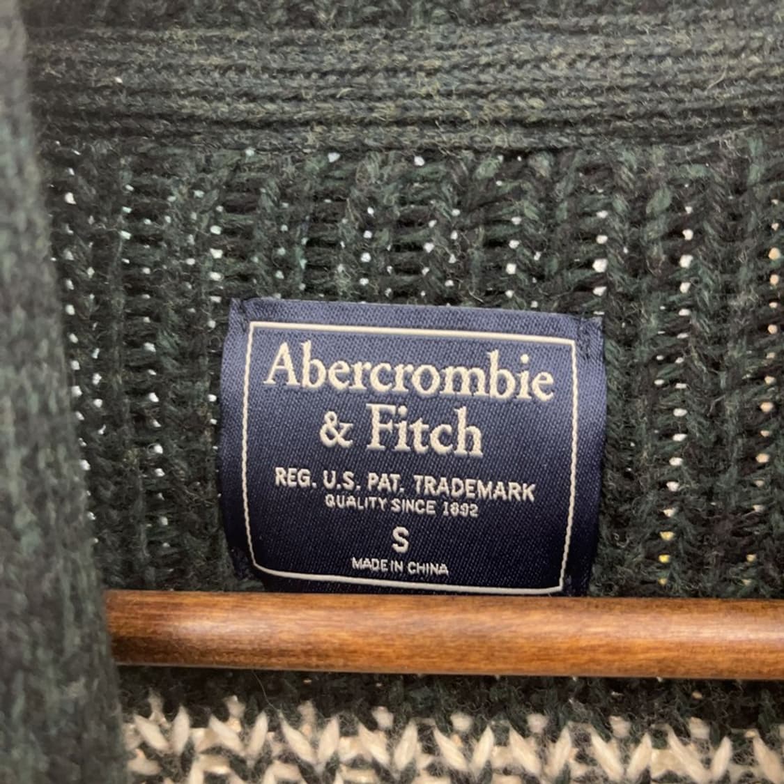 아베크롬비 희귀 노르딕 코위찬 홀리데이 딥그린 가디건 S C07591 상품이미지5