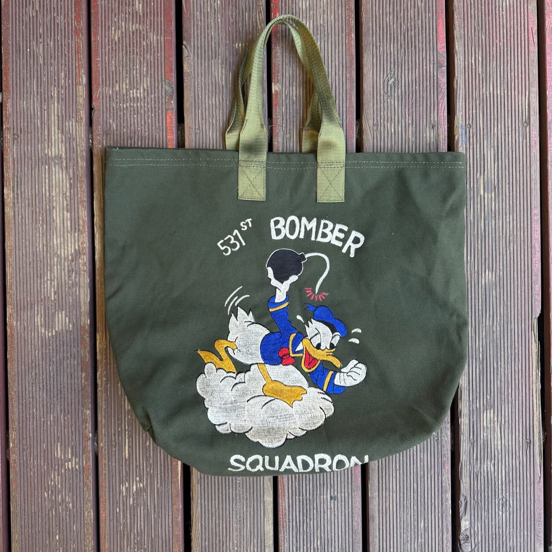 디즈니 도날드덕 봄버 스쿼드론 토트백 상품이미지1