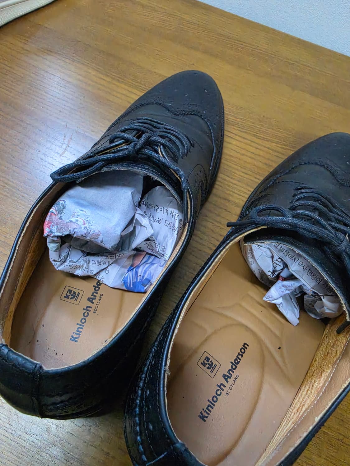 킨록앤더슨 남성 윙팁 구두 블랙 상품이미지6