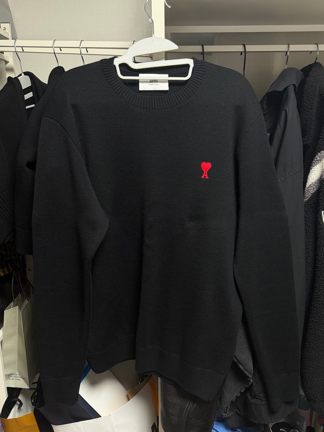 아미 니트 블랙 L 사이즈 (100~105) 상품이미지1