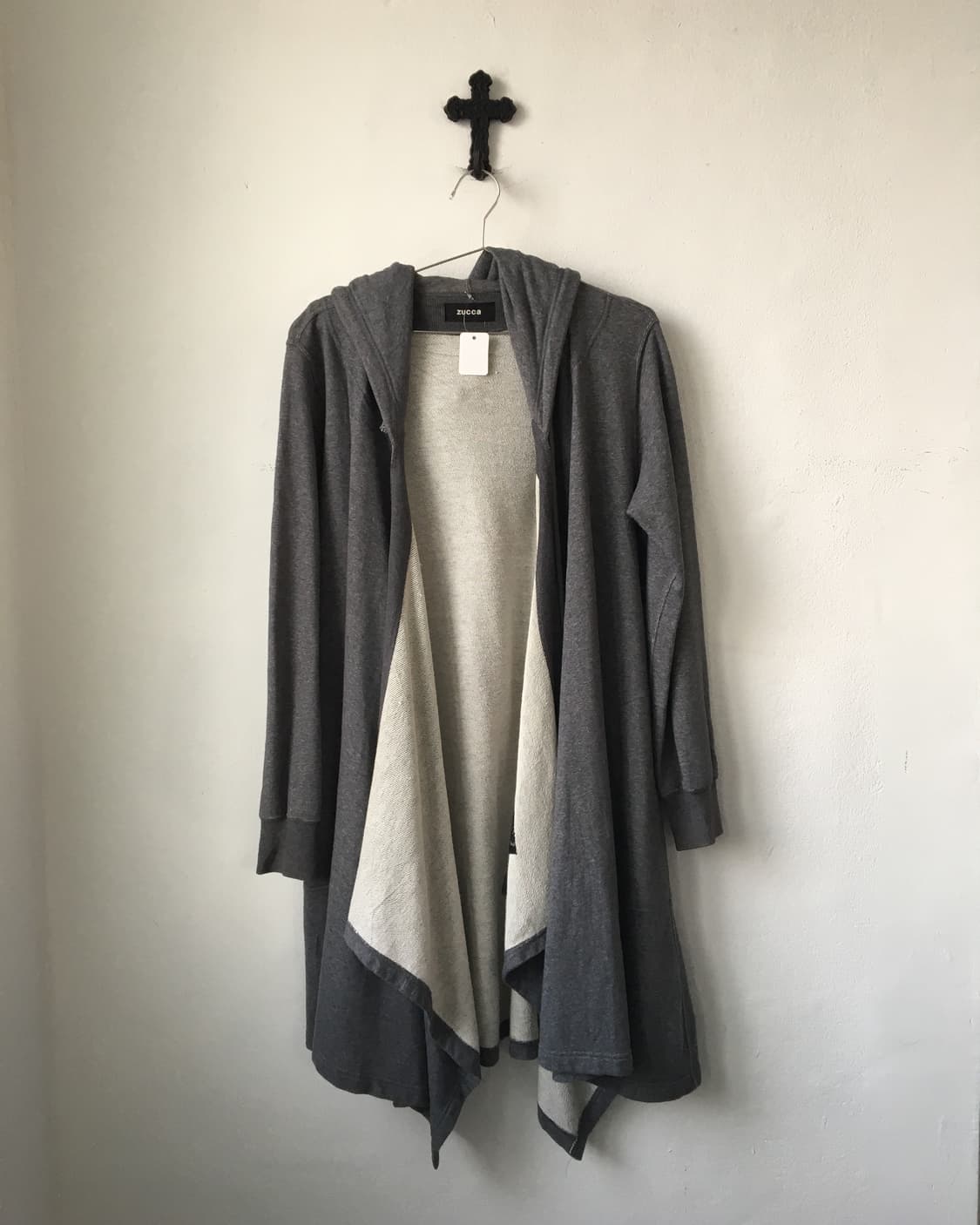 Zucca drape open hood cardigan 상품이미지2