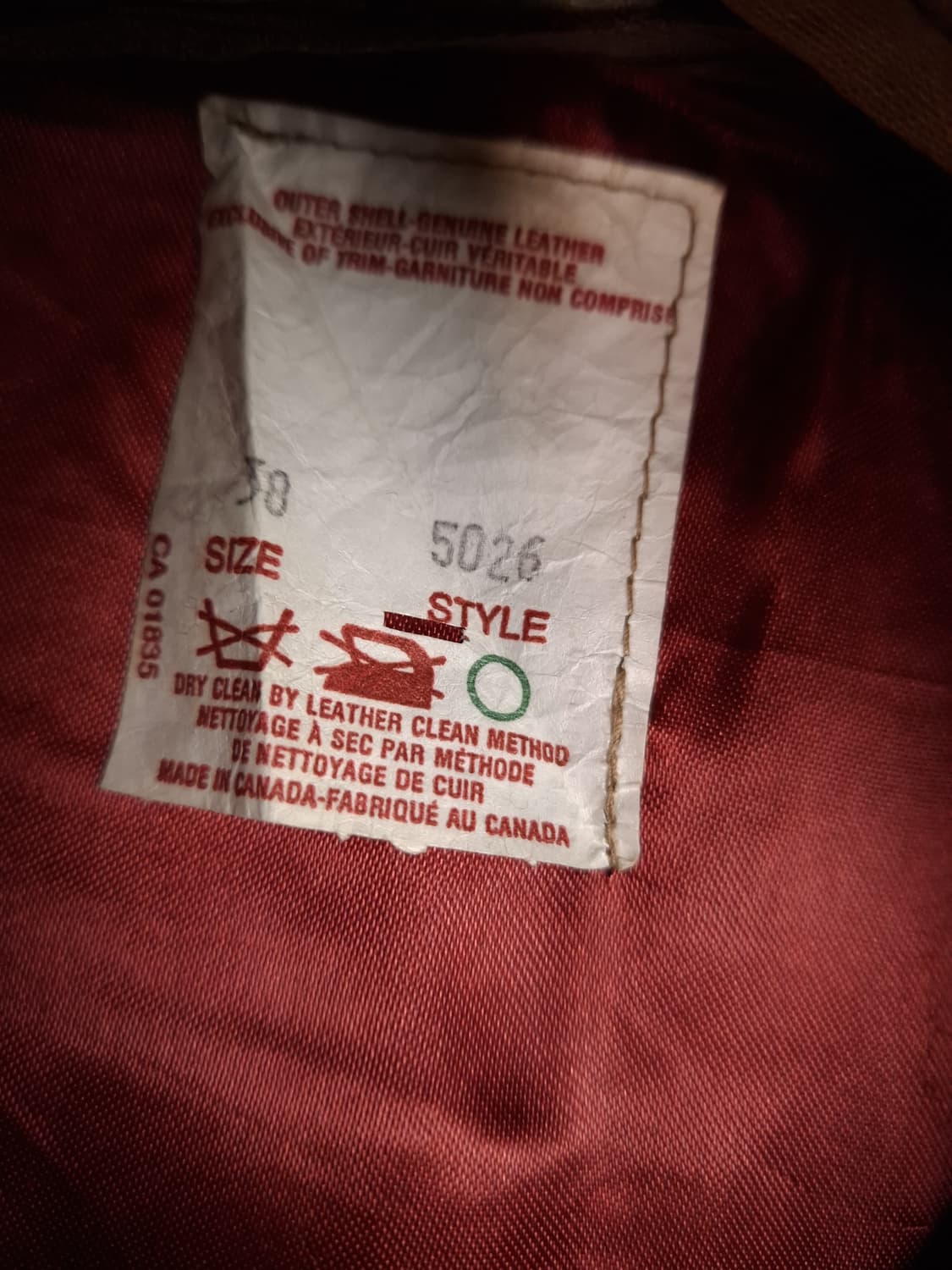 70's 오리지날 캐나다제조 리얼레더 트렌치코트 상품이미지5