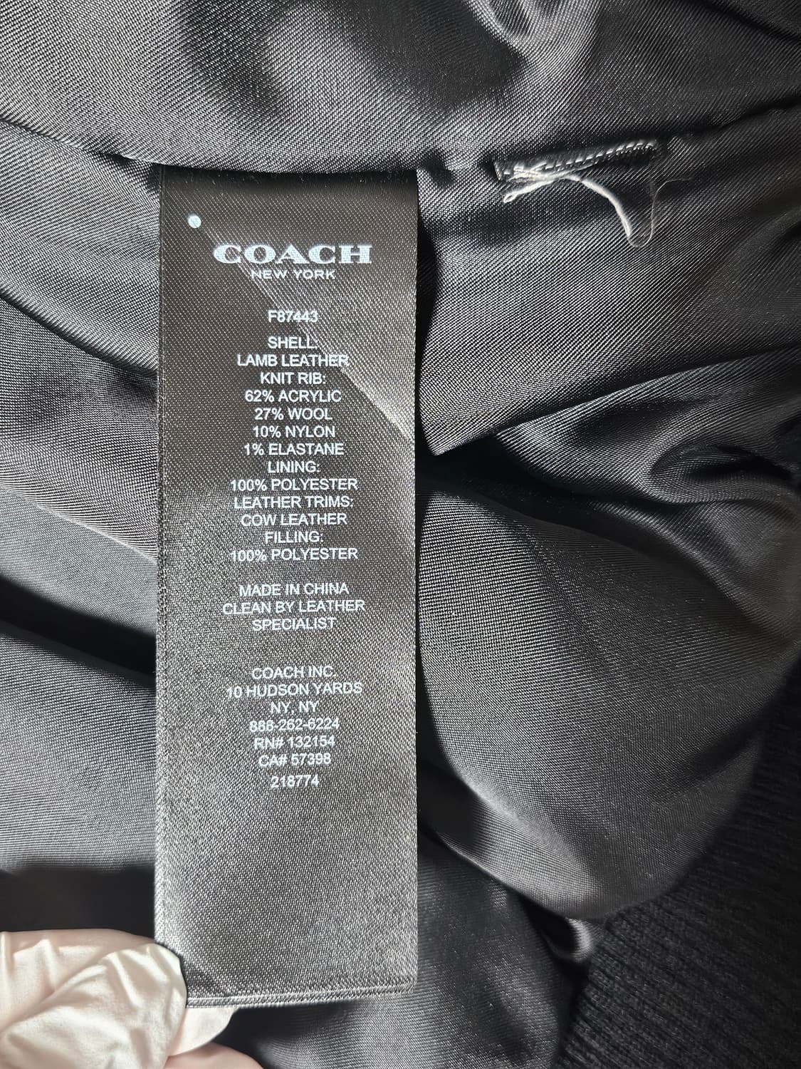 코치 레더 바시티 자켓 상품이미지7