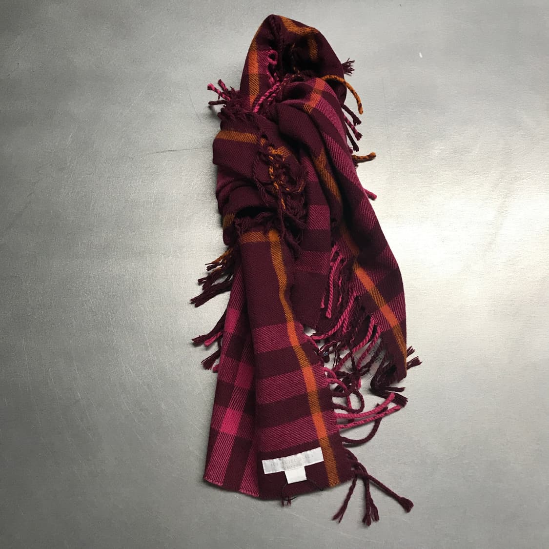 버버리 정품 캐시미어 머플러 버건디 상품이미지1