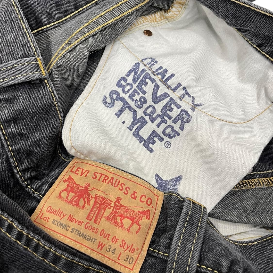 리바이스 type1 타입원 흑청 데님 상품이미지4