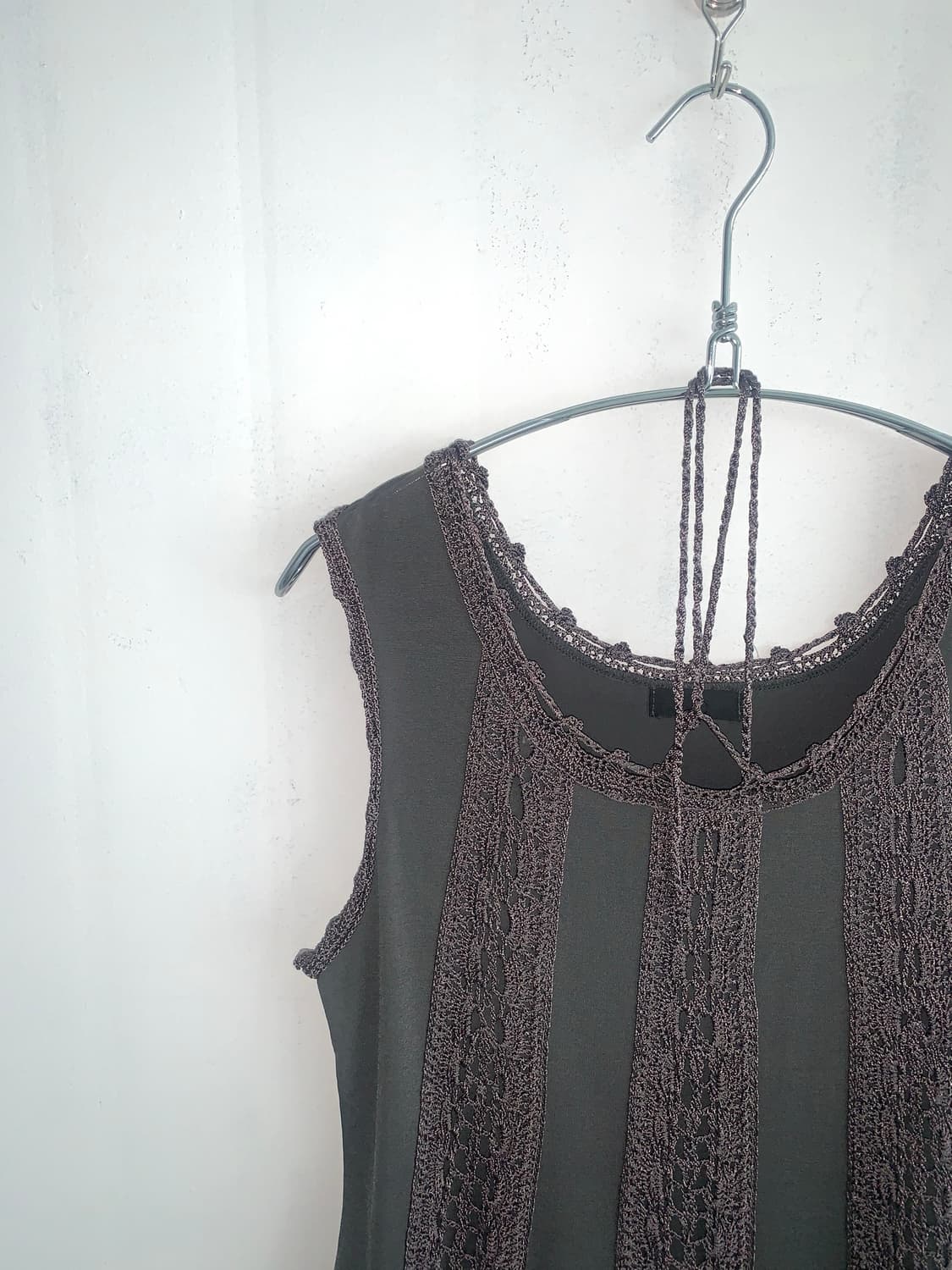 Dark Brown Crochet Detail Sleeveless 상품이미지9