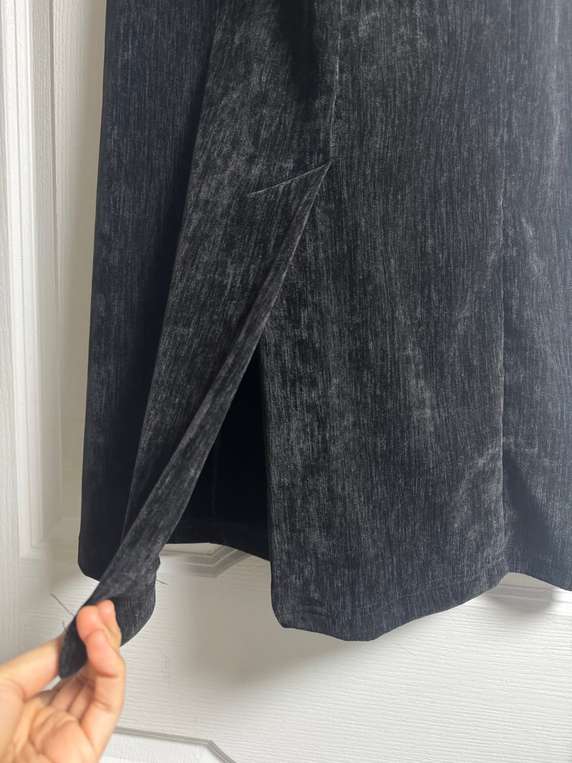 thekimo 더키모 Lynn 린 벨벳 롱스커트 블랙 새상품 상품이미지8