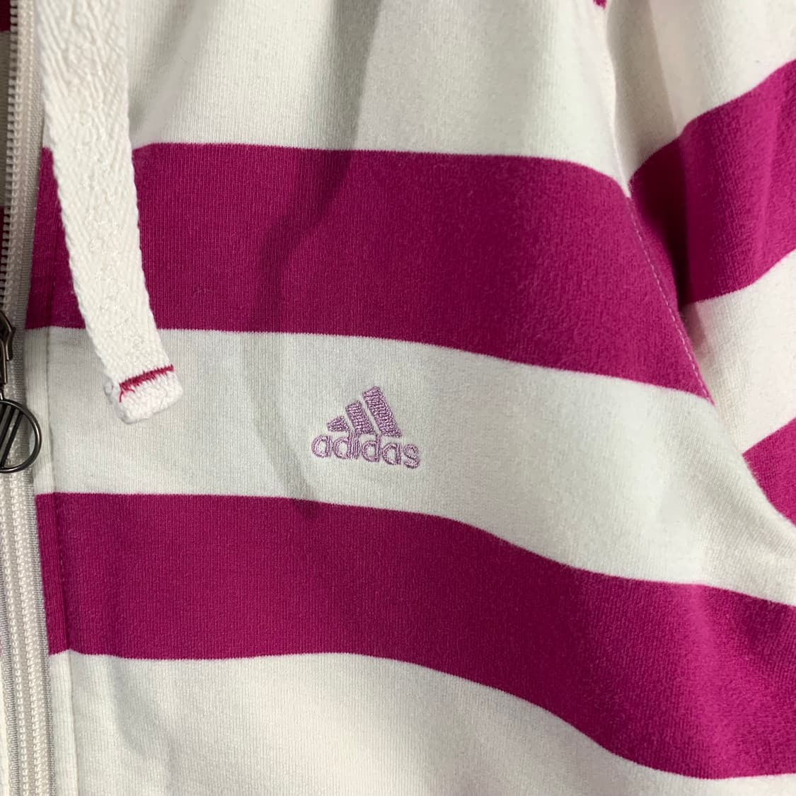 아디다스 핑크 단가라 코튼 집업 져지 상품이미지4
