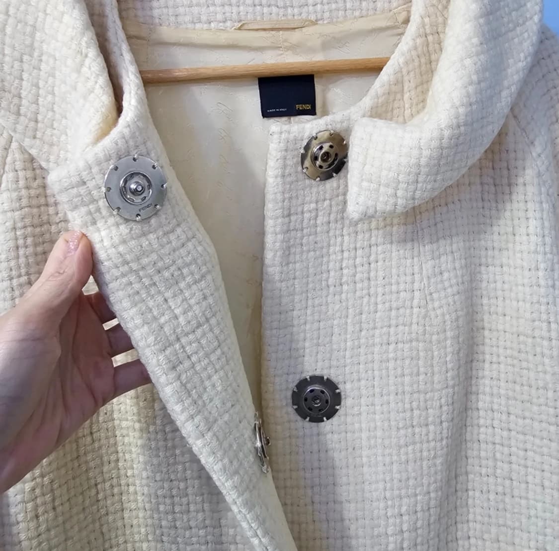 펜디 아이보리 코트 정품 42사이즈 상품이미지6