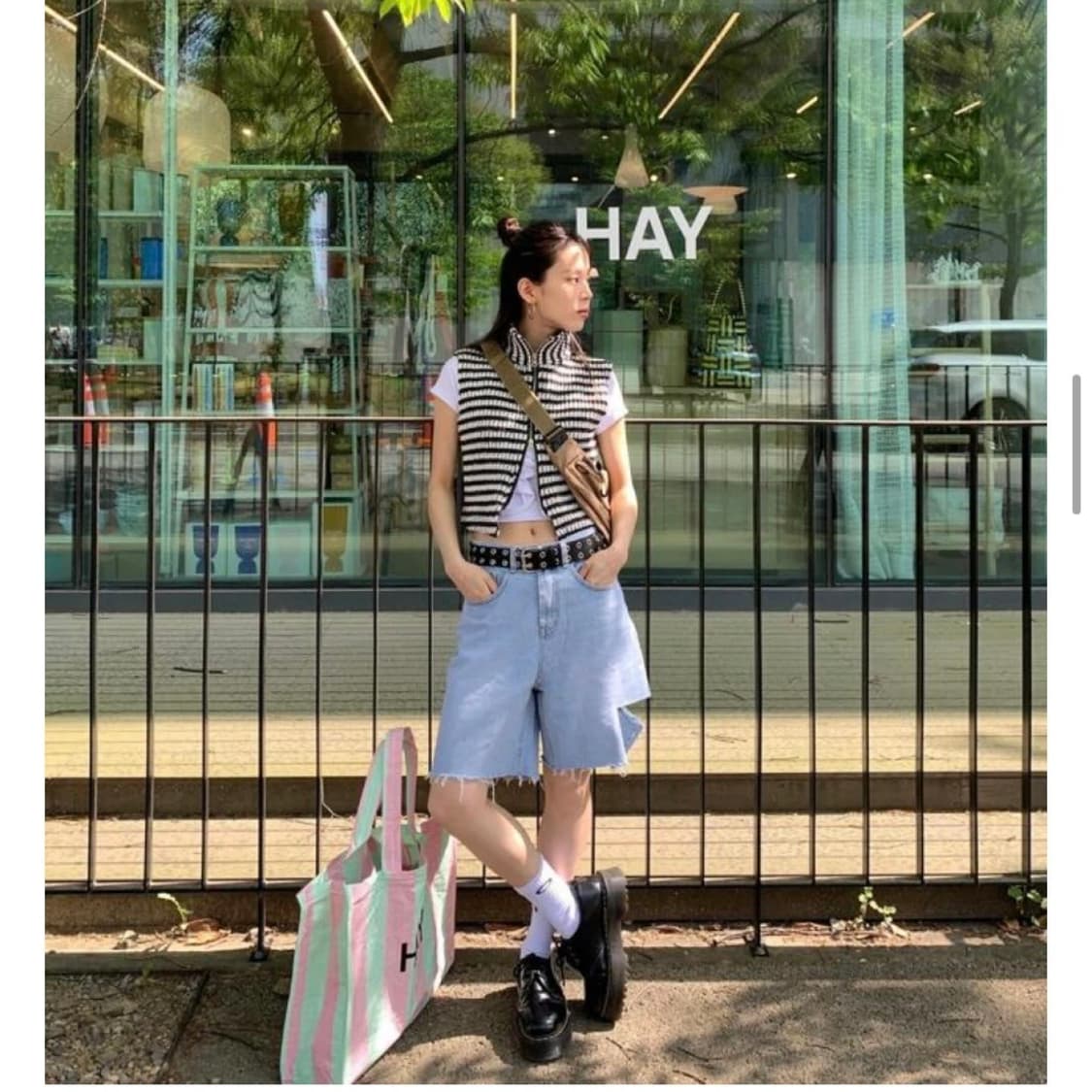 릿킴 크레용 니트 집업 베스트 상품이미지1