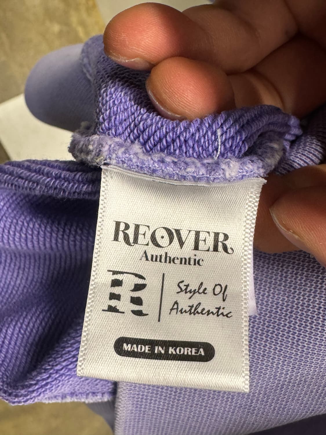 리오버 빈티지 프린팅 맨투맨 퍼플 M 상품이미지5