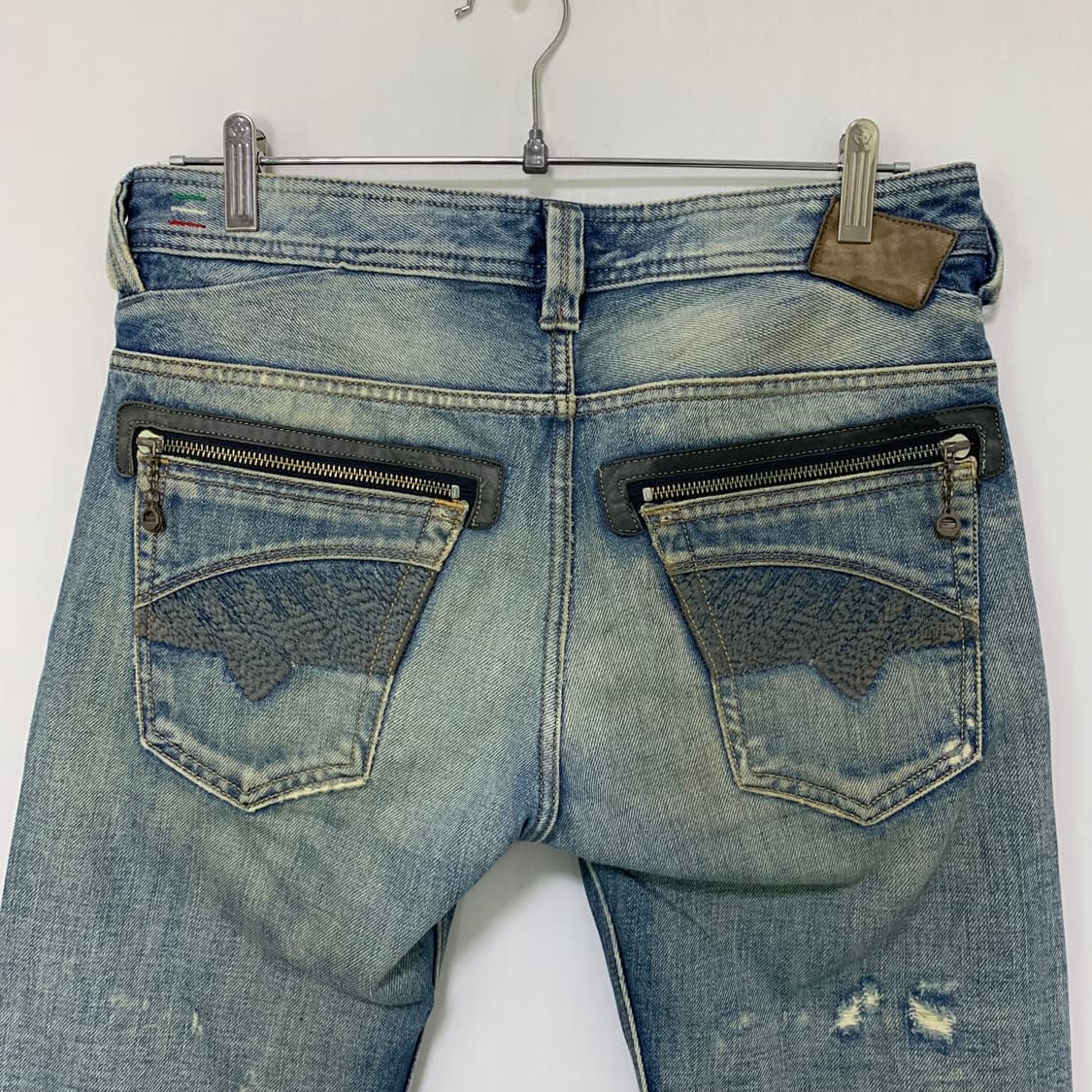 디젤 빈티지 지퍼 포켓 워싱 데님 팬츠 청바지 29-30인치 y2k  상품이미지8