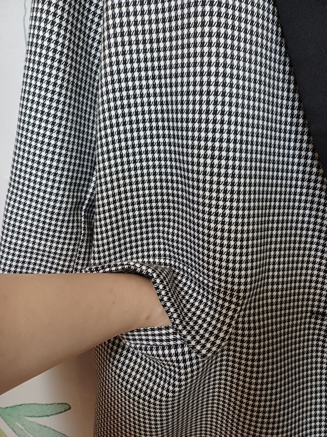 새상품급/유니크 체크 반반 자켓 블레이저 상품이미지7