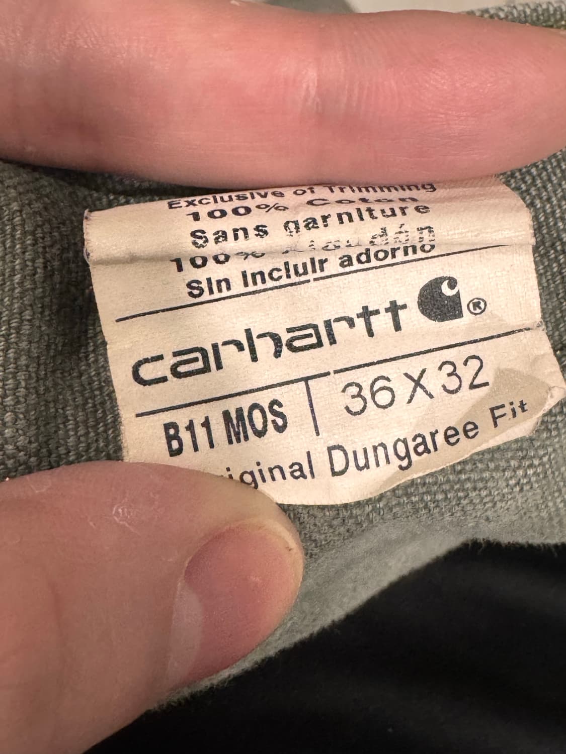 (36x32) 칼하트 모스그린 싱글니 카펜터 팬츠 상품이미지3