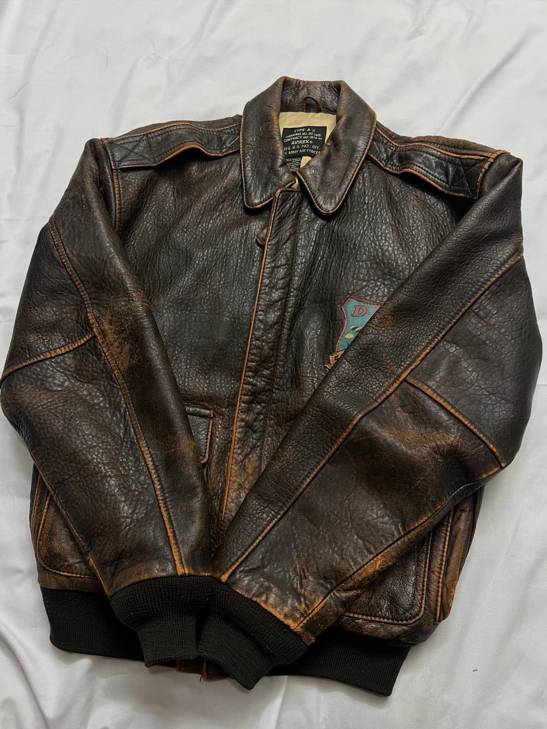 아비렉스 노르망디 A-2 가죽자켓 상품이미지9