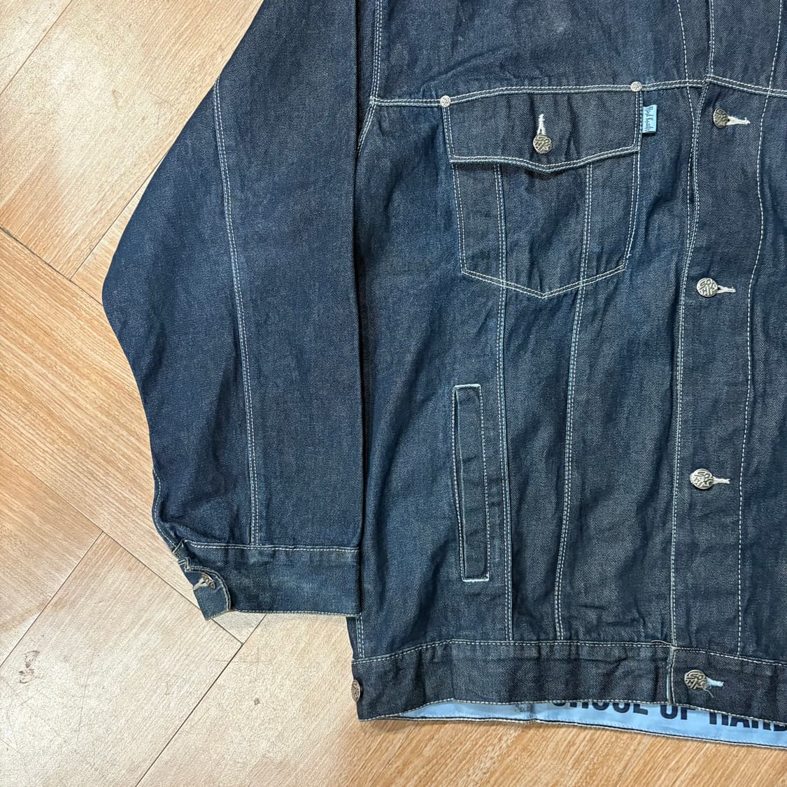 스쿨 오프 하드 낙스 딥블루 데님 자켓 상품이미지7