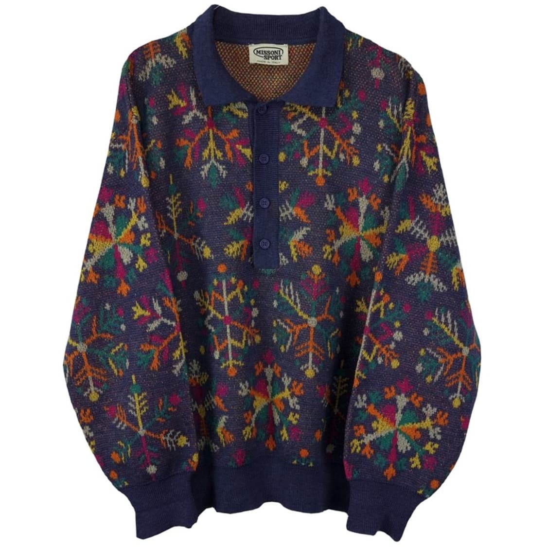 [미쏘니] 빈티지 에스닉 패턴 루즈핏 카라 니트 P01515 상품이미지2