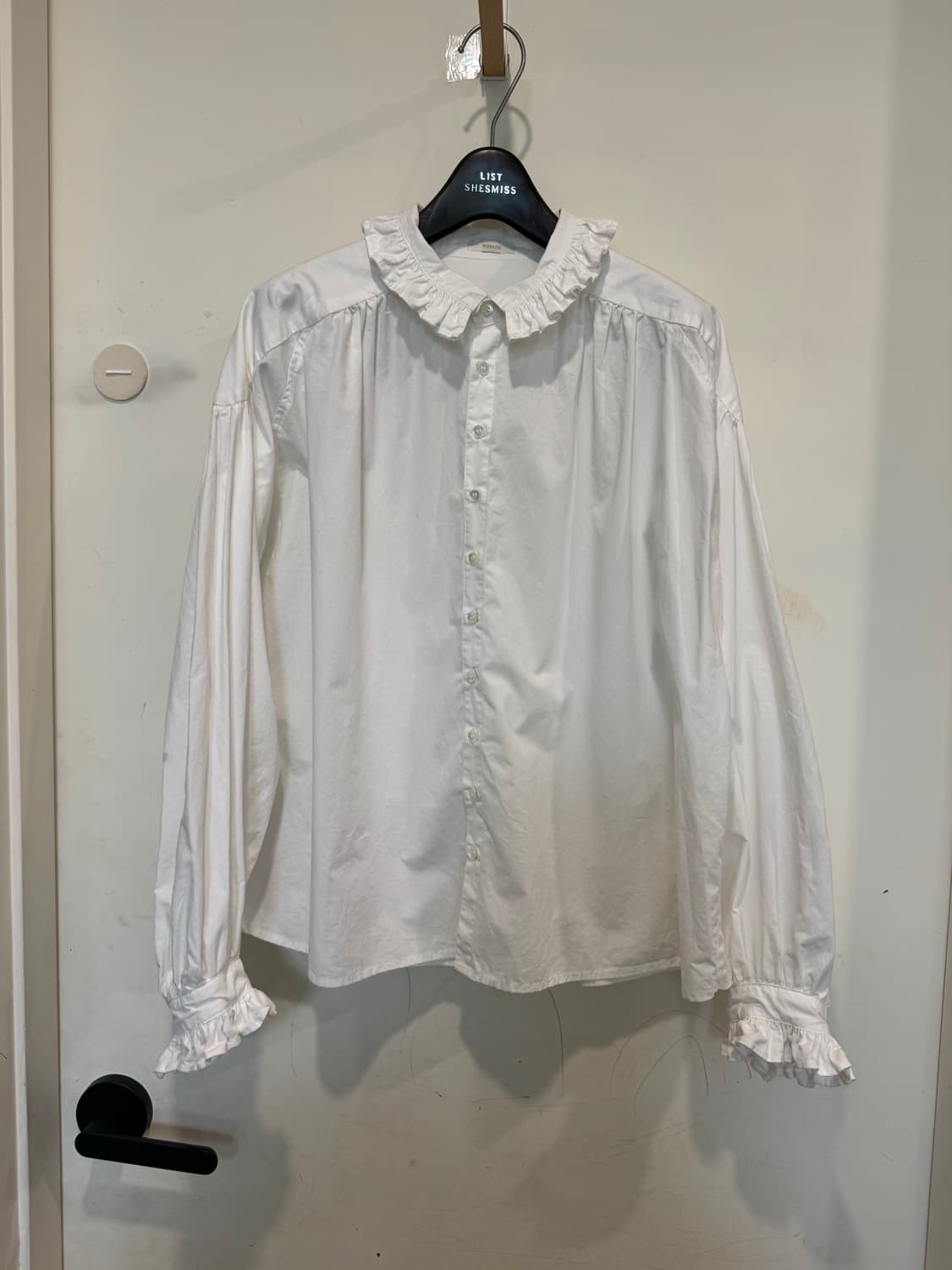 Wotari 우타리 프릴 코튼 블라우스 상품이미지1