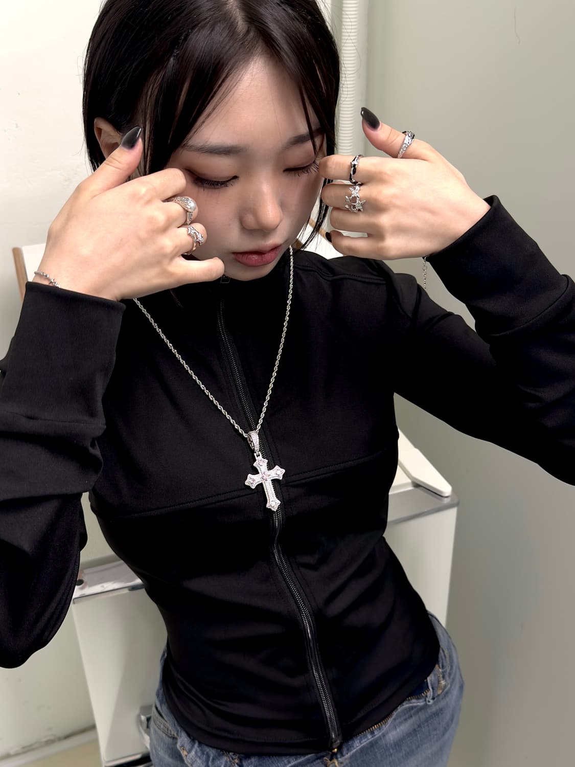 pcr053 Pink the cross necklace 상품이미지6