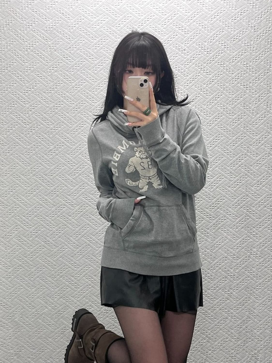 아베크롬비 빈티지 Y2K 스트릿 펑크 불독 후드티 S C10818 상품이미지2