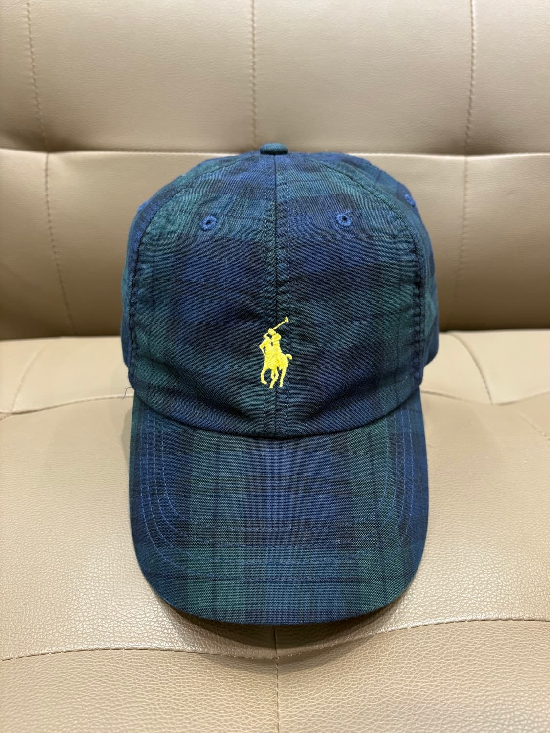 폴로 랄프로렌 체크 자수 볼캡 상품이미지2