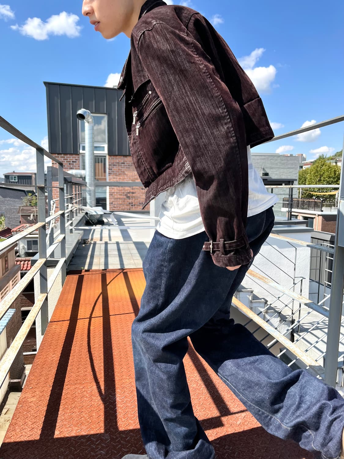 Suede Crop Trucker Jacket 상품이미지1