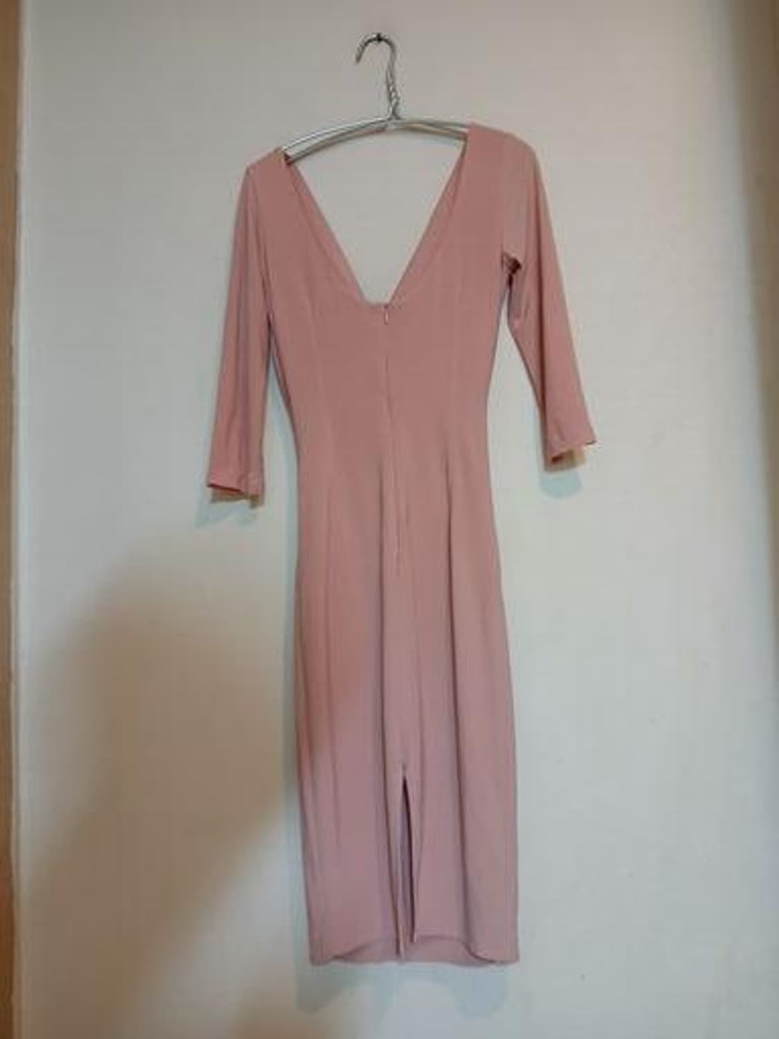 셔링 딥브이넥 크롭 캡 슬림 원피스 섹시 홀복 파티 클럽 드레스 데이트룩 상품이미지3