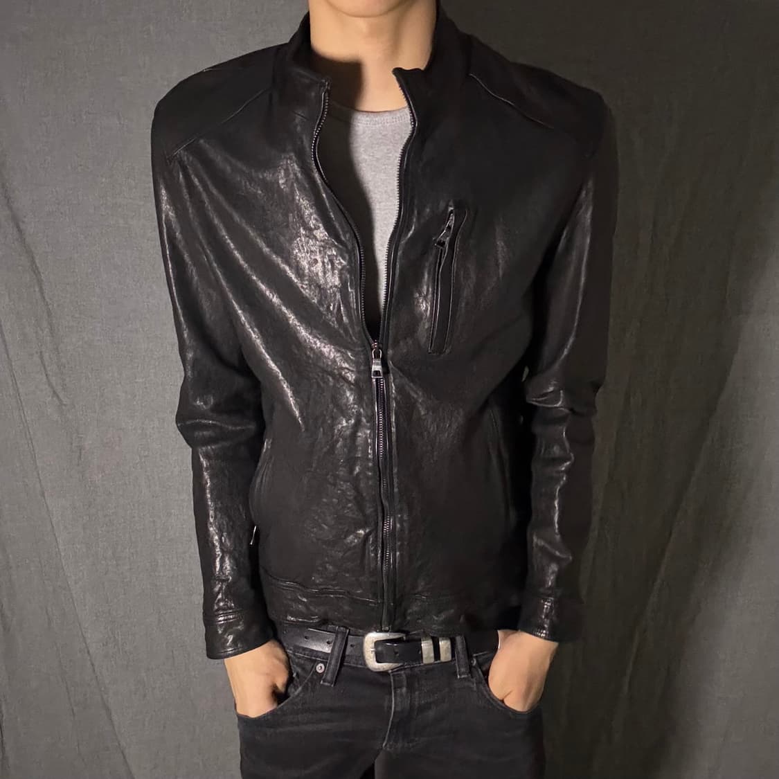 ltaly lamb skin leather jacket 상품이미지1