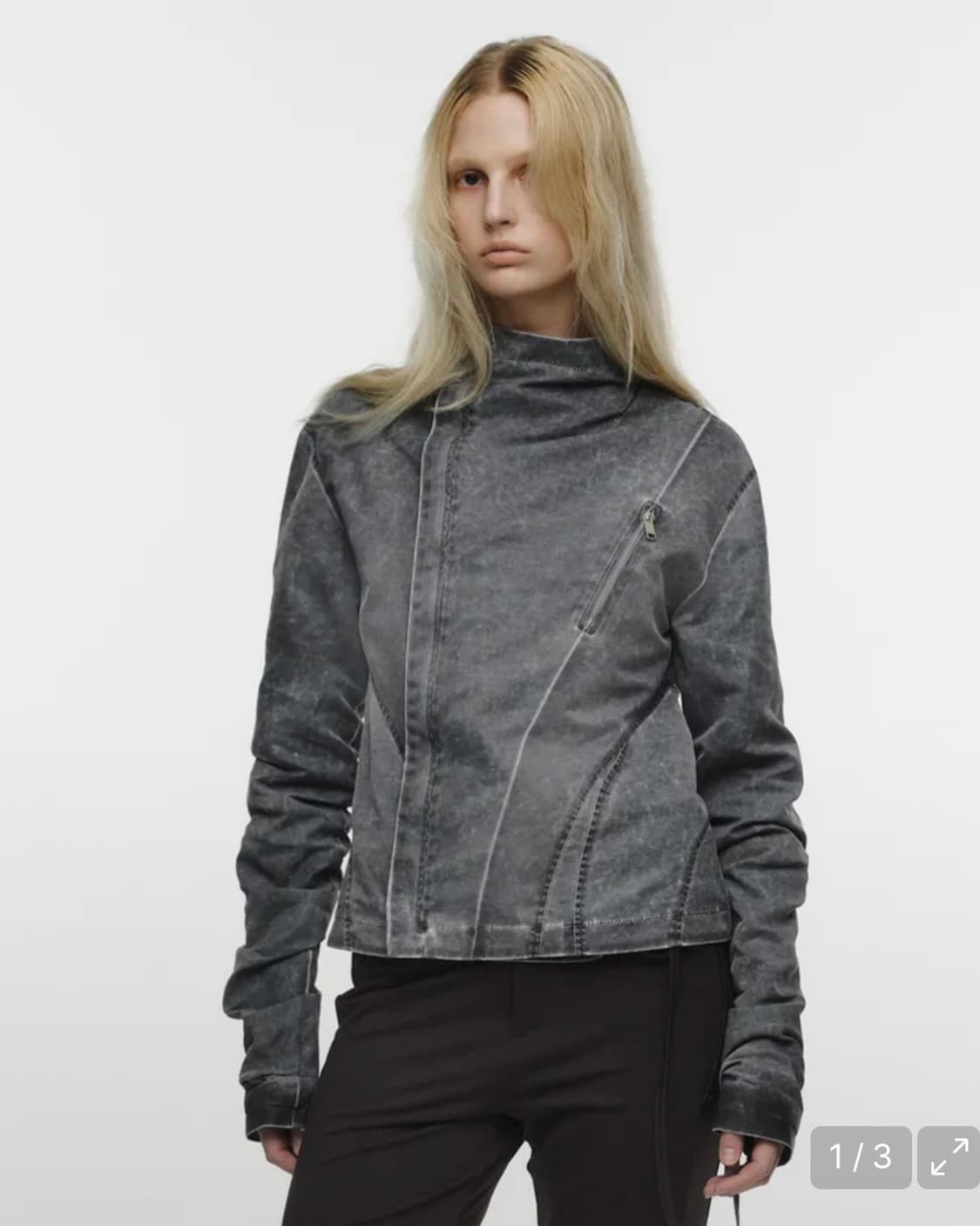나체 라이더 자켓 (그레이) 상품이미지2