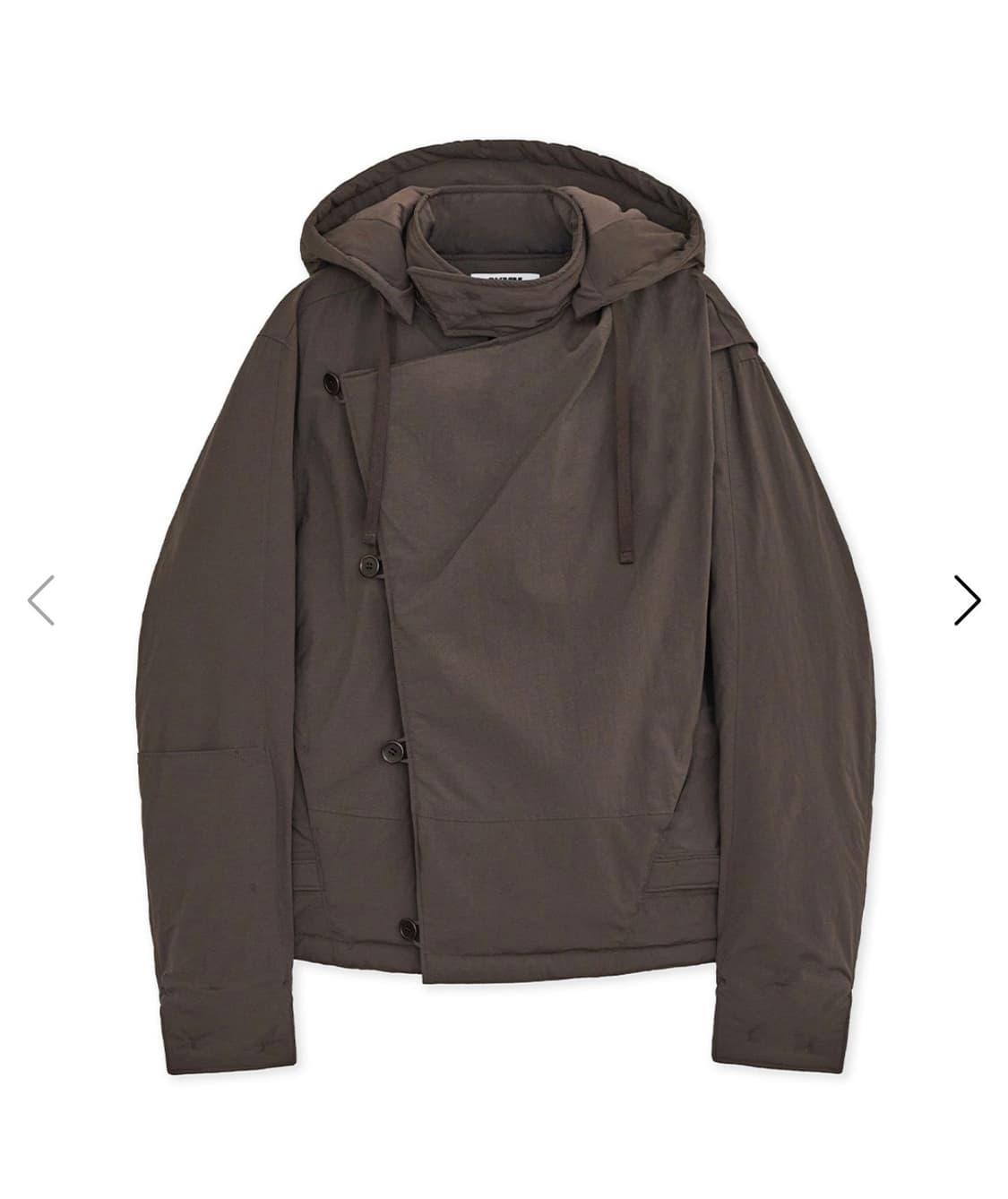 SYMM Draped Diagonal 점퍼 패딩 브라운 1 상품이미지1