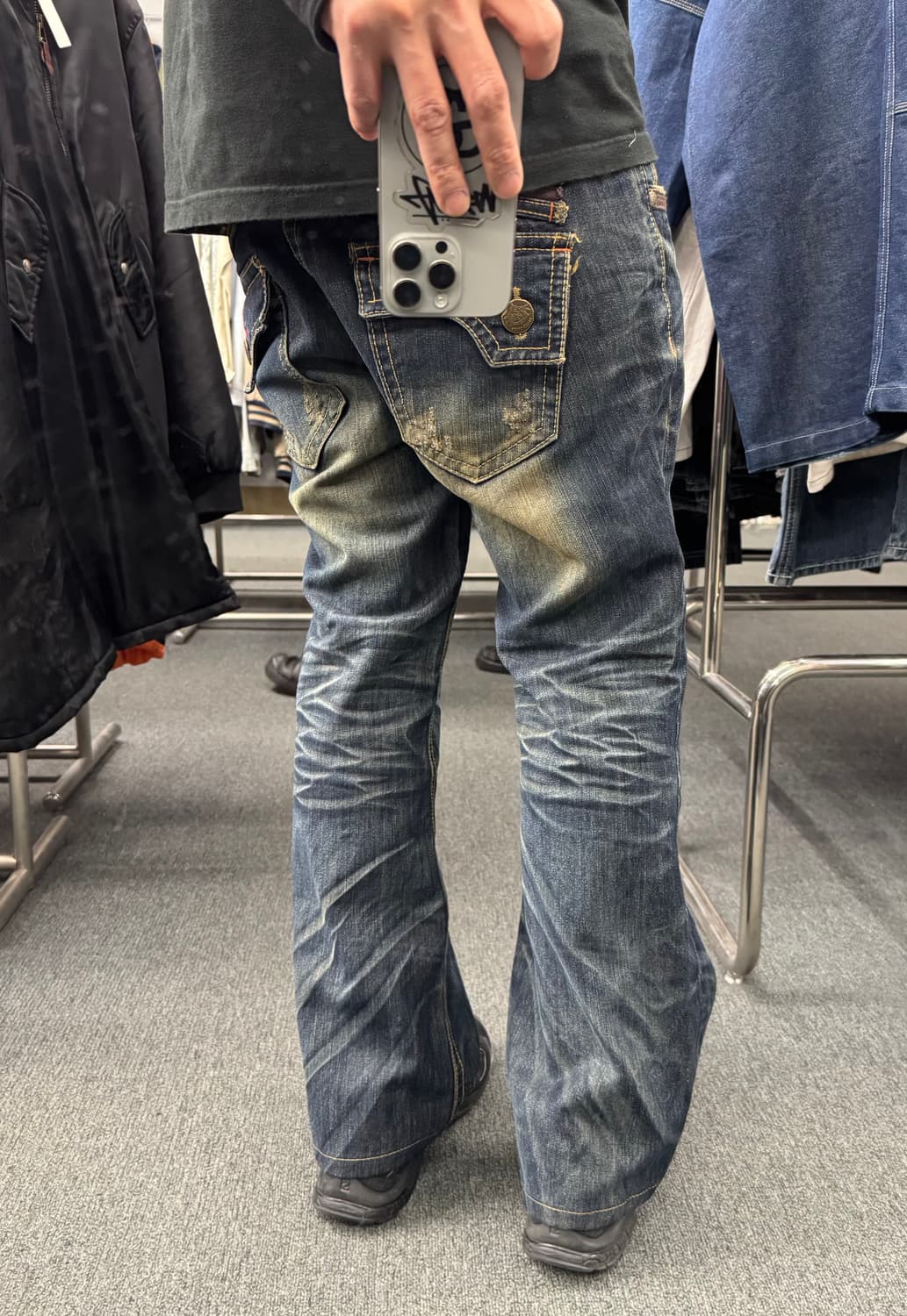 34)Lolata 진스 빈티지워싱 포켓자수 데님팬츠 상품이미지2