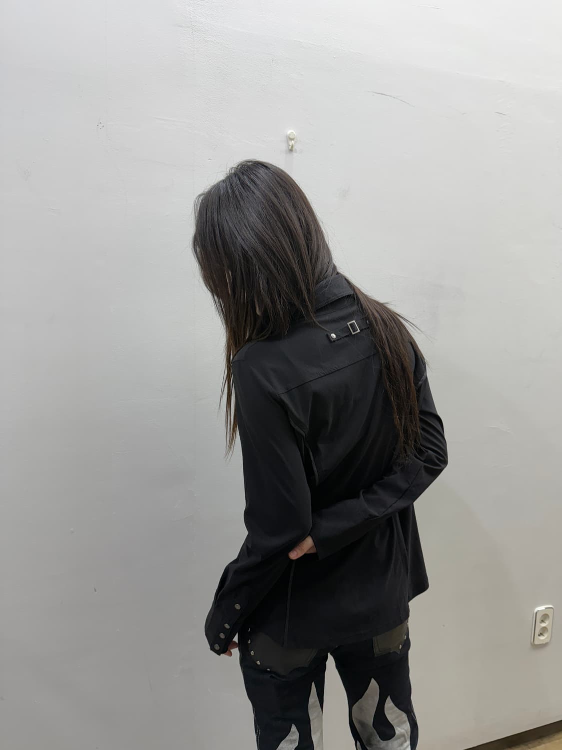오즈온 오리엔탈 고딕 드래곤 패턴 매쉬셔츠 상품이미지4