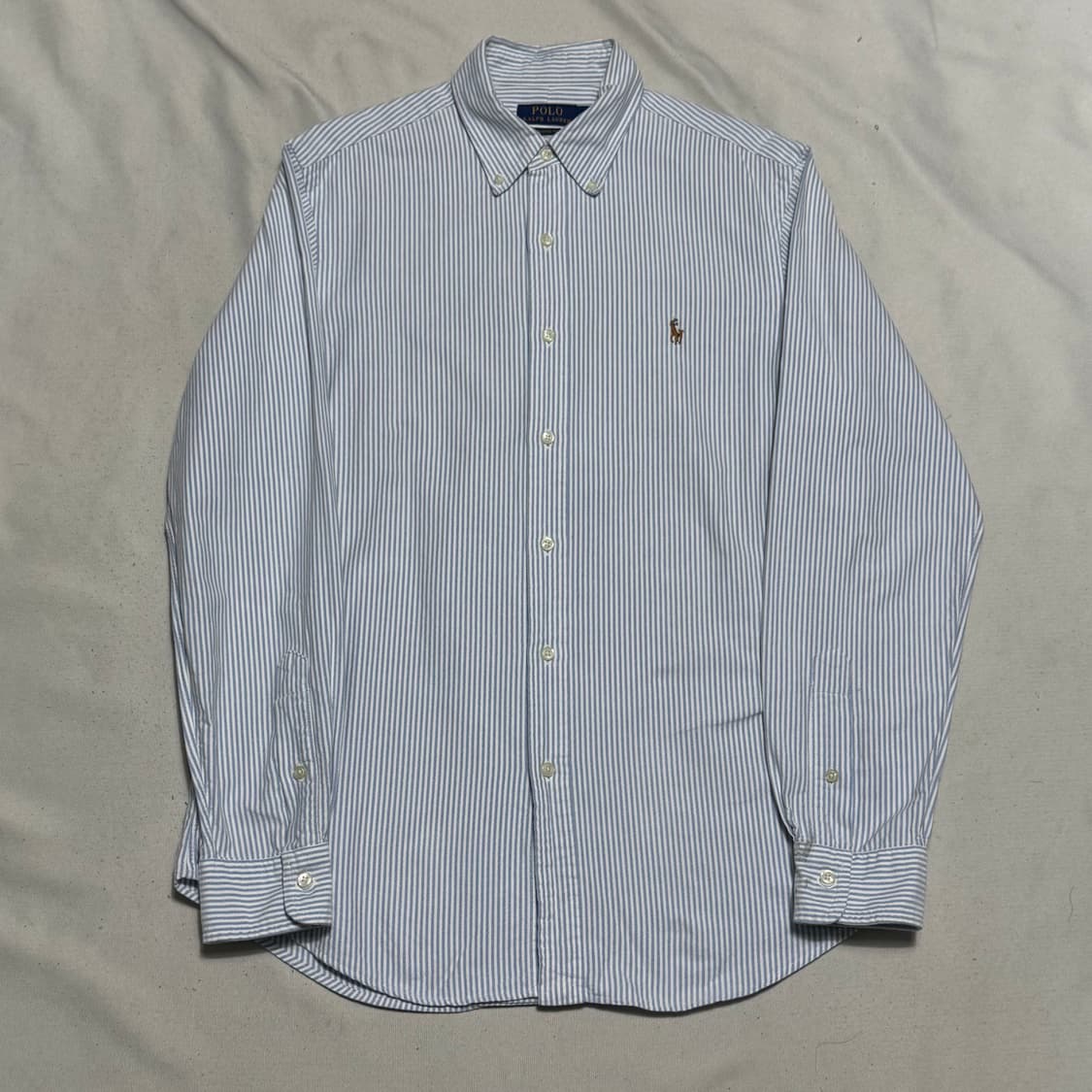 M 폴로랄프로렌 클래식핏 블루 스트라이프 셔츠 상품이미지2