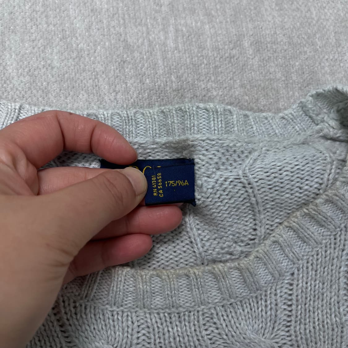 100 폴로랄프로렌 꽈배기 그레이 니트 상품이미지3