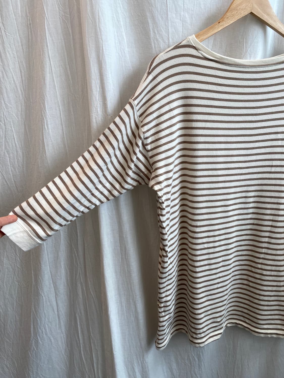 UNIQLO 스트라이프 7부 롱탑(L) 상품이미지6