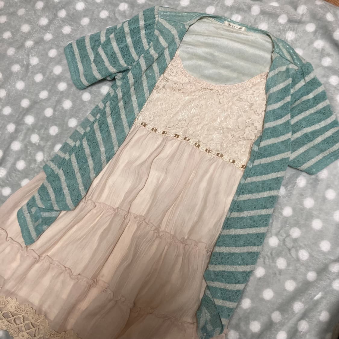 엑시즈팜 모리걸 민트 볼레로 원피스 상품이미지4