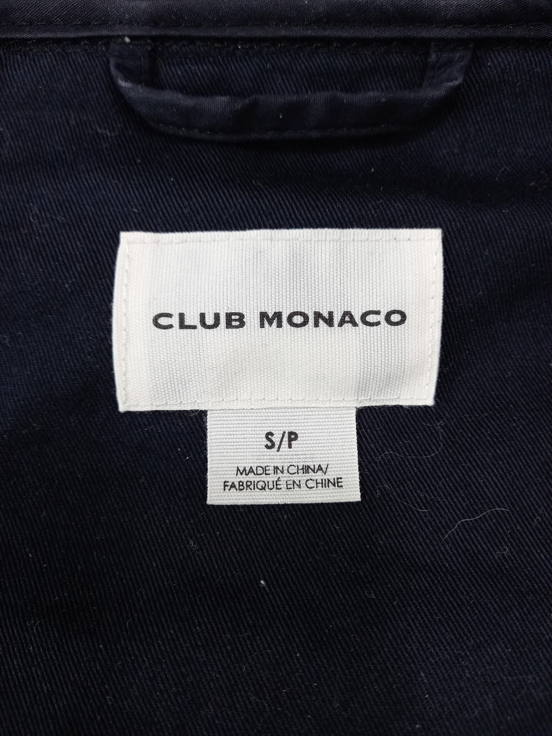 95-100 CLUB MONACO 면 후드집업 블랙 M-966 상품이미지6