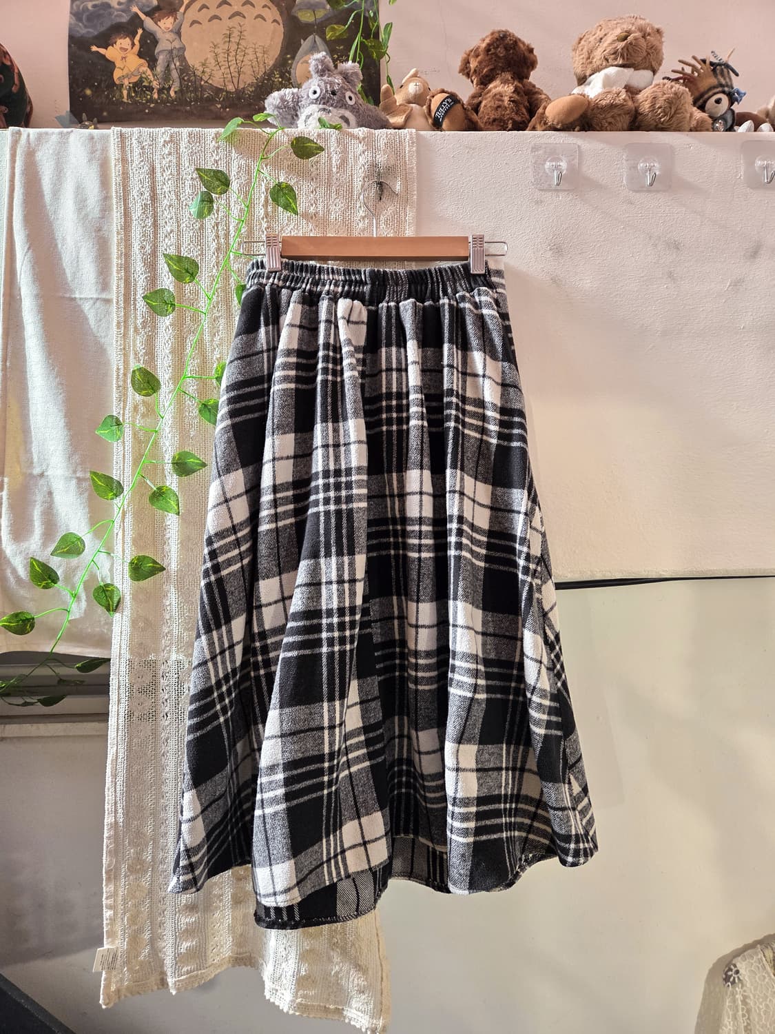 체크 포근 스커트 상품이미지4