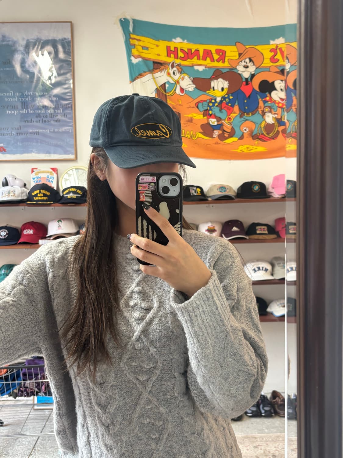 카멜 빈티지캡 상품이미지1