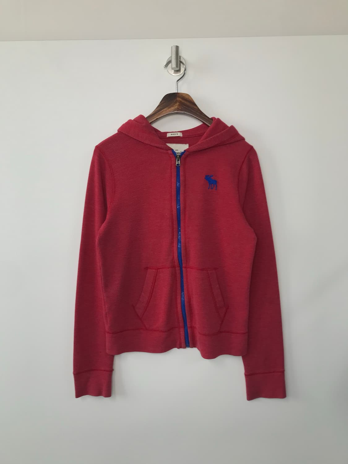 아베크롬비 산양로고 y2k 와투케 와플 후드집업 상품이미지2