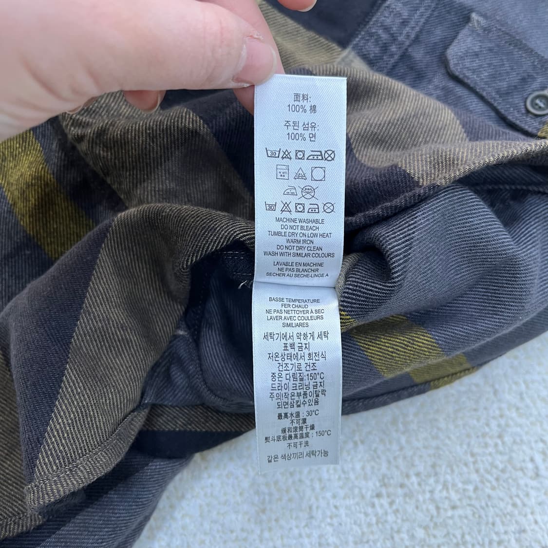 6Y 버버리 키즈 체크 셔츠 남방 0310M 상품이미지4