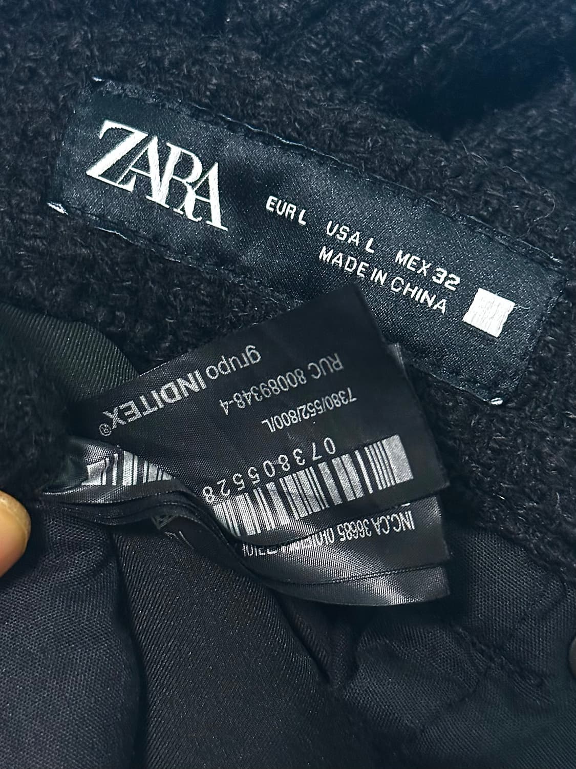 자라 INDITEX 트위드 겨울 바지 팬츠 32 울 와이드 통바지 고급 상품이미지6
