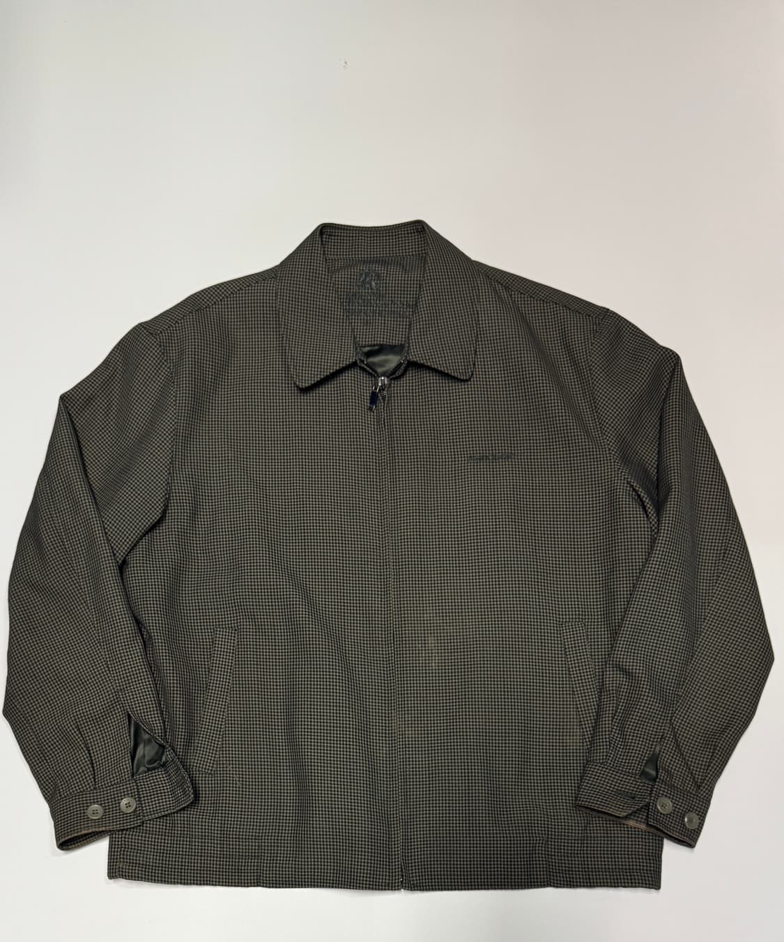 마르시아노 깅엄 체크 패턴 빈티지 블루종 자켓 XL 상품이미지1